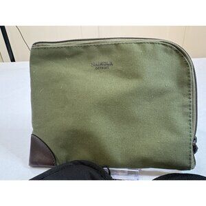 Shinola Detroit Canvas Toiletry Travel Bag Pouch American Airlines Olive